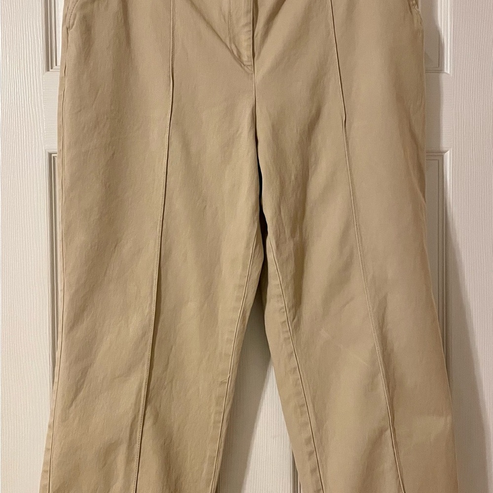 Talbots Heritage Collection Wide Leg Pants in Light Khaki - Size 14P